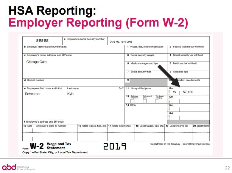 HSA Form W2 Reporting